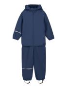 Basic Rainwear Set -Recycle Pu Outerwear Rainwear Rainwear Sets Navy C...