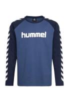 Hmlboys T-Shirt L/S Sport T-shirts Long-sleeved T-Skjorte Navy Hummel