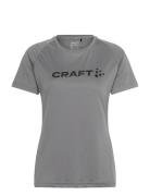 Core Unify Logo Tee W Sport T-shirts & Tops Short-sleeved Grey Craft