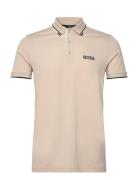 Paddy Pro Sport Polos Short-sleeved Beige BOSS