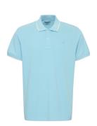 Bhedin Polo Tops Polos Short-sleeved Blue Blend