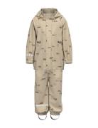 Nmmdry10 Rain Set Aop Fo Outerwear Rainwear Rainwear Sets Beige Name I...