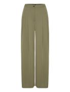 Pleated Stretch Jersey Wide-Leg Pant Bottoms Trousers Wide Leg Khaki G...