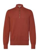 Ebrando-P Tops Knitwear Half Zip Jumpers Orange BOSS