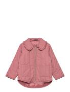 Jacket Padded W Collar Outerwear Jackets & Coats Quilted Jackets Pink ...