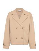 Jacket Trench Cropped Skaljakke Outdoorjakke Beige Lindex