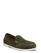 Merton Suede Venetian Loafer Loafers Flade Sko Green Polo Ralph Lauren