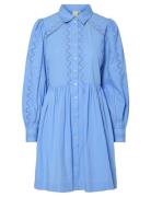 Yaskenira Ls Shirt Dress S. Kort Kjole Blue YAS