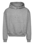 Boxy Heavyweight Hoodie Tops Sweatshirts & Hoodies Hoodies Grey Weekda...