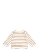 Striped Cotton-Blend Sweatshirt Tops Sweatshirts & Hoodies Sweatshirts...