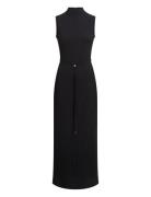 Crinkle Jersey Ankle Dress Maxikjole Festkjole Black Calvin Klein