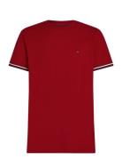 Global Stripe Cuff Tee Tops T-Kortærmet Skjorte Red Tommy Hilfiger