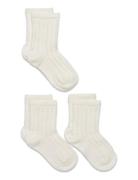 Sock 3P Sg Cable Knit Socks & Tights Socks White Lindex