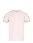 Striped T-Shirt W. Ruffle Sleeves Tops T-Kortærmet Skjorte Cream Copen...