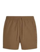 Medium Drawstring Badeshorts Brown Calvin Klein