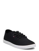 Canvas Lace Up Sneaker Low-top Sneakers Black Tommy Hilfiger