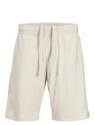 Jpstkarl Interlude Plisse Shorts Mid Bottoms Shorts Sweat Shorts Cream...