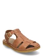 Sandals - Flat - Closed Toe - Op Flade Sandaler Brown ANGULUS