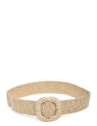 Pcvicki Elastic Waist Belt Bælte Cream Pieces