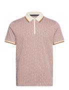 Ao Jqrd Tipped Geo P Tops Polos Short-sleeved Orange Original Penguin