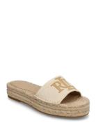 Polly Cross-Dyed Canvas Espadrille Espadrillos Flade Sandal Beige Laur...