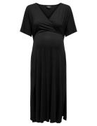 Olmamaze S/S All In Nursing Dress Knælang Kjole Black Only Maternity