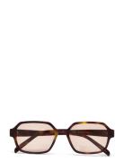 Alex Tortoise Cinnamon Firkantede Solbriller Multi/patterned Corlin Ey...