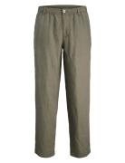 Jpstkarl Jjlawrence Linen Chino Sn Bottoms Trousers Linen Trousers Gre...