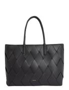 Ck Woven Medium Shopper Shopper Taske Black Calvin Klein