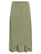 Vimodala Hw Wrap Skirt - Noos Skirts Maxi Skirts Khaki Green Vila