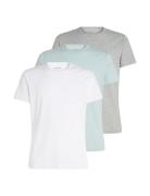 S/S Crew Neck 3Pk Tops T-Kortærmet Skjorte White Calvin Klein