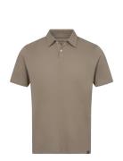 Bs Ishigaki Regular Fit Polo Shirt Tops Polos Short-sleeved Khaki Gree...