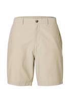 Slhregular-Karl Seersucker Shorts Bottoms Shorts Casual Beige Selected...