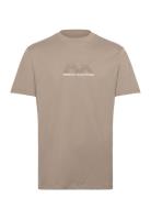 T-Shirt Tops T-Kortærmet Skjorte Beige Armani Exchange