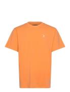 Cross Logo Organic Tee Tops T-Kortærmet Skjorte Orange Clean Cut Copen...