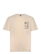 Surf T-Shirt Tops T-Kortærmet Skjorte Cream Fat Moose