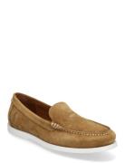 Merton Suede Venetian Loafer Loafers Flade Sko Brown Polo Ralph Lauren