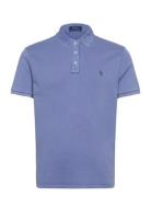 Custom Slim Fit Spa Terry Polo Designers Polos Short-sleeved Blue Polo...