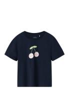 Nmfvilinse Ss Loose Top Tops T-Kortærmet Skjorte Navy Name It