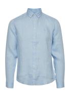 Cfanton Bd Ls Linen Shirt Tops Shirts Linen Shirts Blue Casual Friday