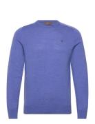 Merino Ck Designers Knitwear Round Necks Blue Morris