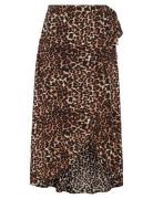 Pctala Wrap Skirt Wvn Noos Bc Skirts Knee-length & Midi Skirts Multi/p...