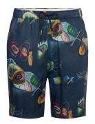 Fave - Relaxed Fit Printed Tencel Bermuda Short Bottoms Shorts Casual ...
