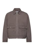 Minimal Zip-Up Jacket Tynd Jakke Brown Weekday