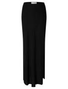 Slfviva-Lena Hw Ankle Sun Skirt Skirts Maxi Skirts Black Selected Femm...