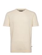 Owen Knitted T-Shirt Tops T-Kortærmet Skjorte Beige Clean Cut Copenhag...