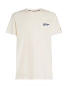 Hilfiger Summer Photo Tee Tops T-Kortærmet Skjorte Cream Tommy Hilfige...