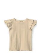 Gabby Ss Blouse Tops T-Kortærmet Skjorte Cream Fliink
