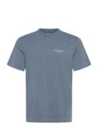 Anf Mens Graphics Tops T-Kortærmet Skjorte Blue Abercrombie & Fitch