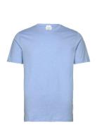 Organic Slub Yarn O-Neck Tee S/S Tops T-Kortærmet Skjorte Blue Lindber...